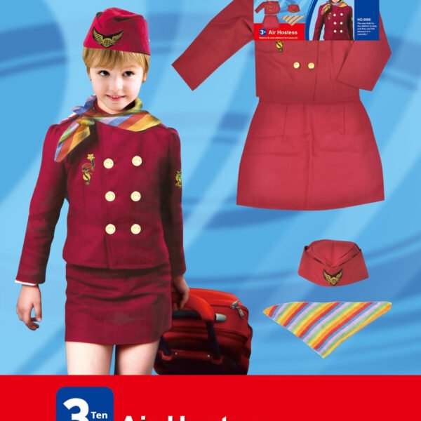 Children's Captain Clothing Girls Stewardess Clothing Holiday Party Performance Wear - Image 4