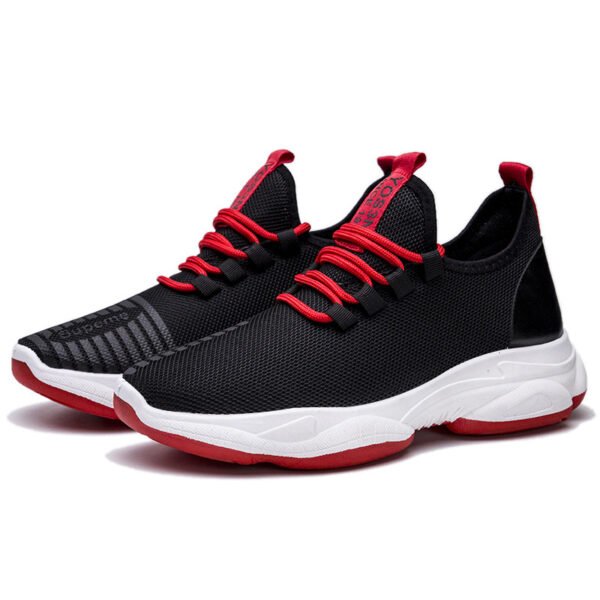 Men Sneakers Black White Sports Shoes - Image 5