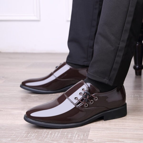 Lace-Up Leather Shoes Men Business Casual Shoes Men - Image 3