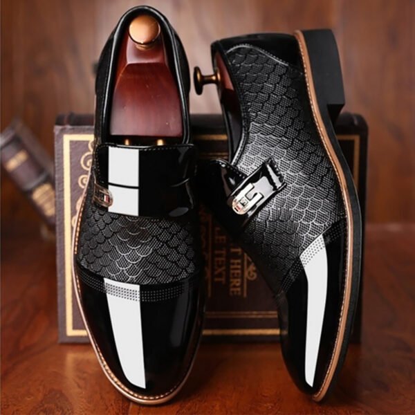 Black leather shoes - Image 6