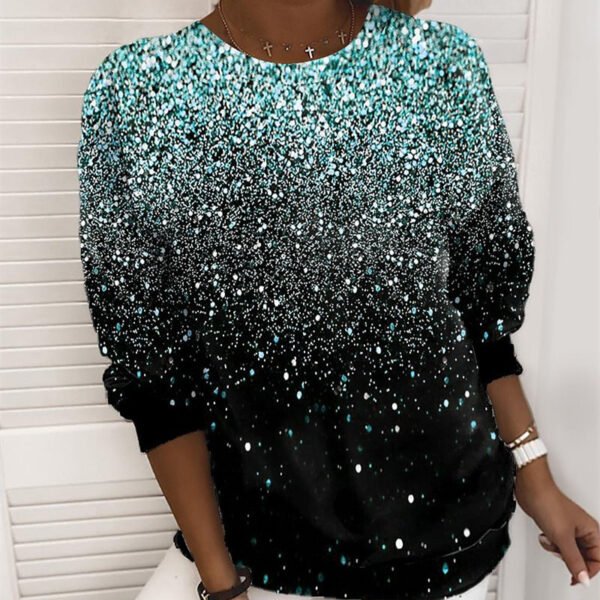 Christmas Sweater Women's 3D Digital Printing Pullover Jacket Fashion Casual Sweatshirt Long Sleeve Printed Round Neck Shirt Top Clothes - Image 10