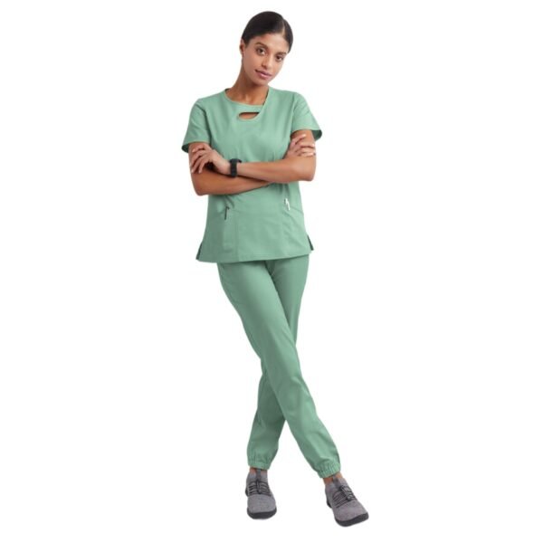 Short Sleeve Hollow Work Clothes Suit - Image 10