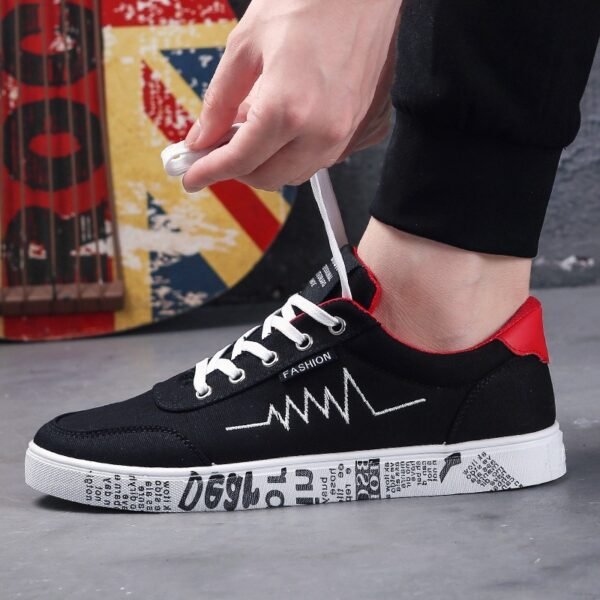 Men's canvas shoes sports casual men's shoes flat shoes men - Image 3