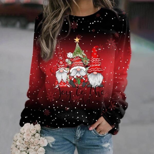 Christmas Theme 3D Printing Loose Hoodie - Image 7