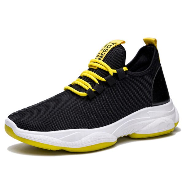 Men Sneakers Black White Sports Shoes - Image 3