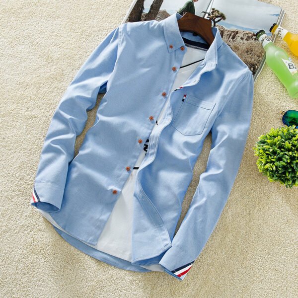 The men's shirt men's slim casual summer all-match Shirt Youth clothing Mens S inch color - Image 9