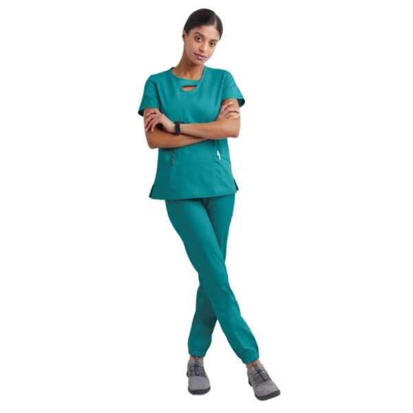 Short Sleeve Hollow Work Clothes Suit - Image 7