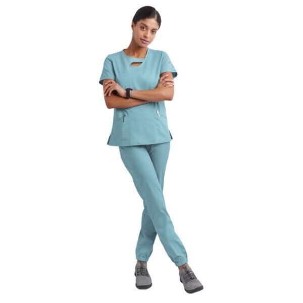 Short Sleeve Hollow Work Clothes Suit - Image 3