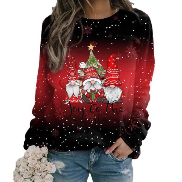 Christmas Theme 3D Printing Loose Hoodie - Image 3