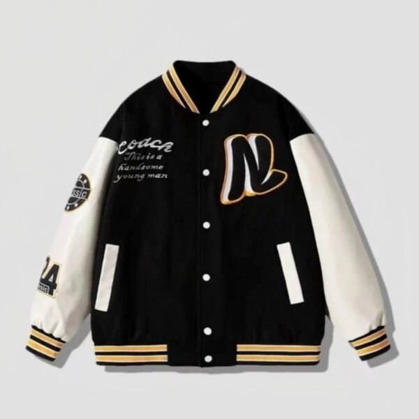 Street Letter Embroidered Baseball Jacket Men - Image 2