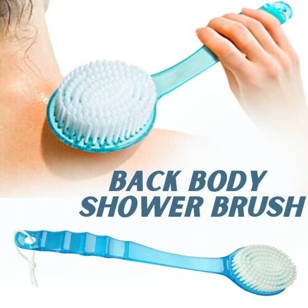 Back Body Shower BrushLong Handle Exfoliating Skin Spa Bath Soft Scrubber Clean - Image 4