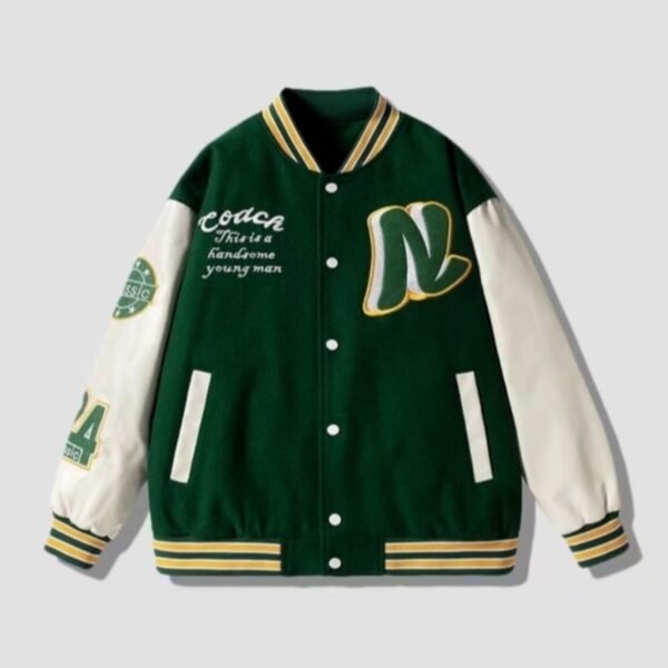 Street Letter Embroidered Baseball Jacket Men - Image 3