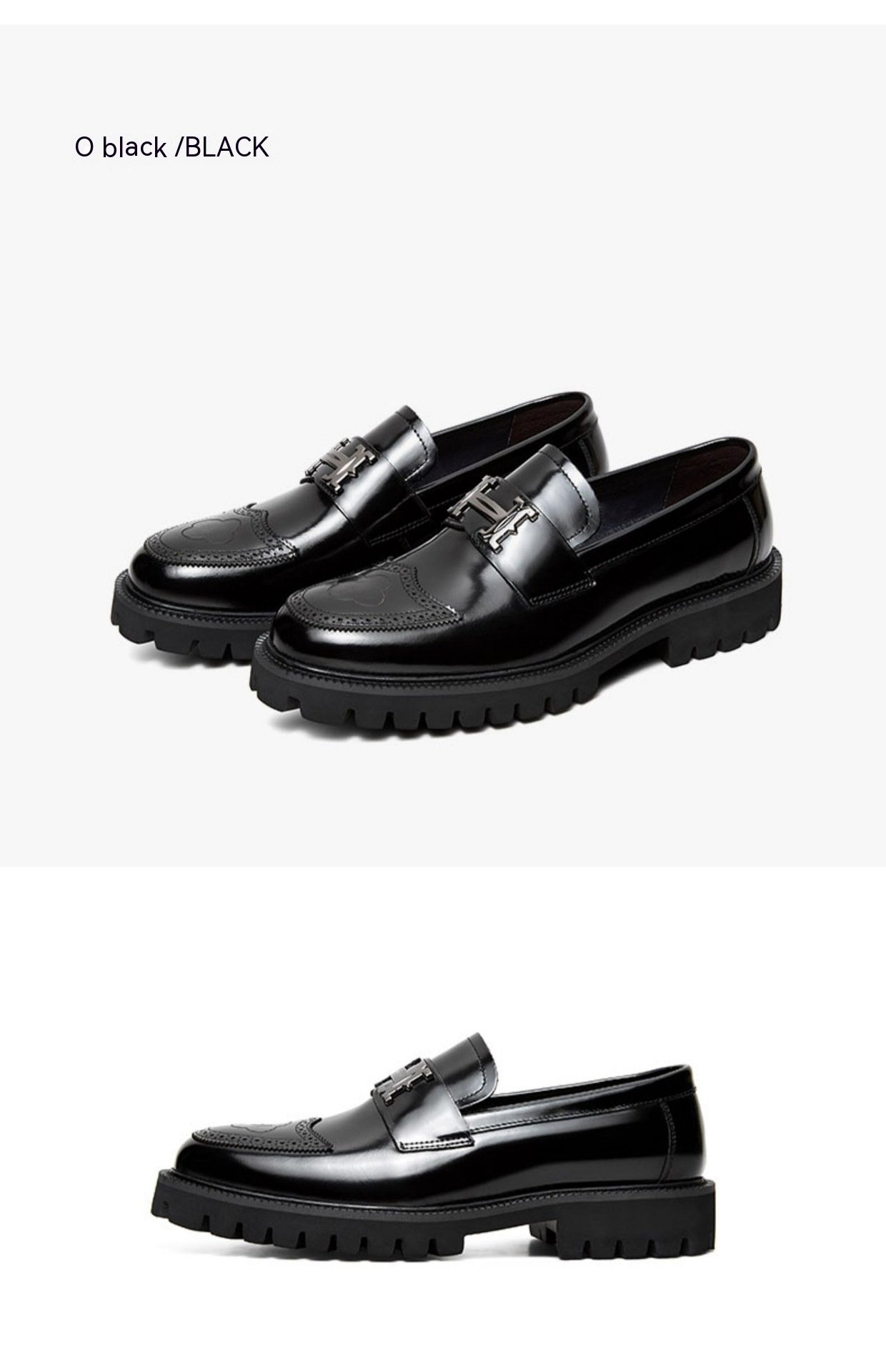 Slit Beads Matte Craft Leather Shoes Men - Image 7