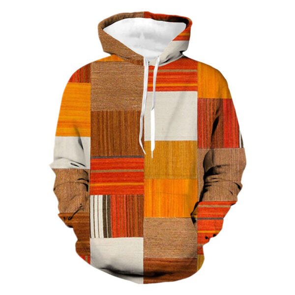 Stitching Pattern 3D Digital Printing Sweater Spring And Autumn Men's Hoodie - Image 6