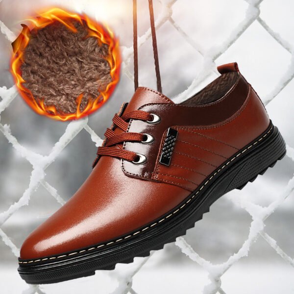 The new shoes shoes fall men's business casual shoes men shoes shoes round British Dad - Image 3