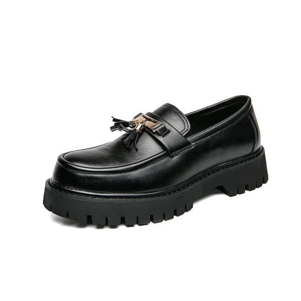 Men's Shoes British Style Black Leather Shoes - Image 6