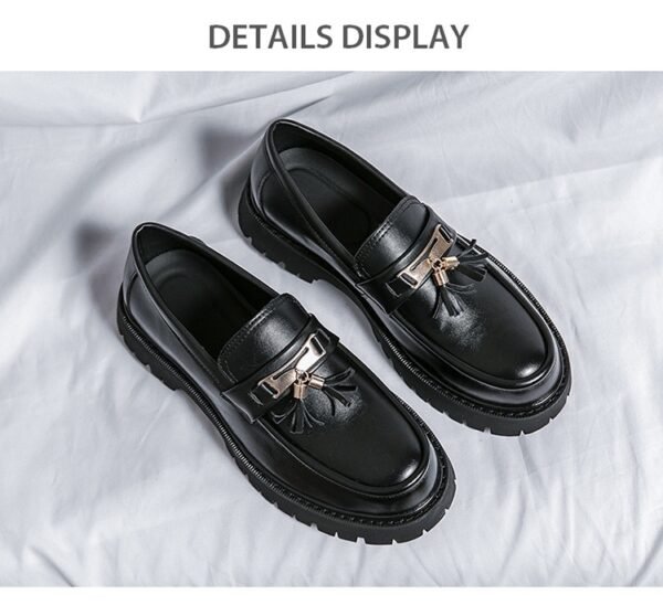 Men's Shoes British Style Black Leather Shoes - Image 10